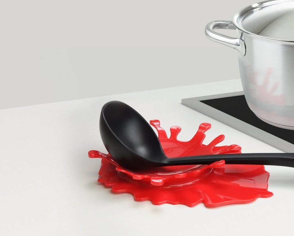 Spoon Rest Holder- Red Splash N3