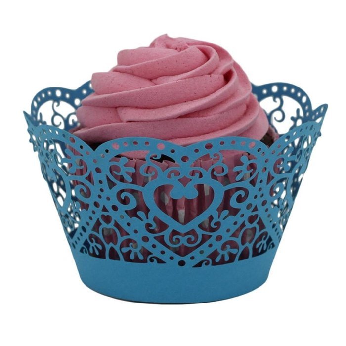 DZT1968 25PCS Filigree Little Vine Lace Wrapper Cut Cupcake Wrapper Liner Baking Cup Muffin Case Trays Wedding... N3
