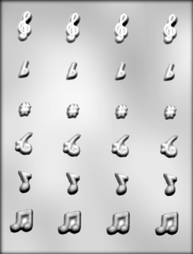 CK Products 1-Inch Music Notes and Symbols Chocolate Mold