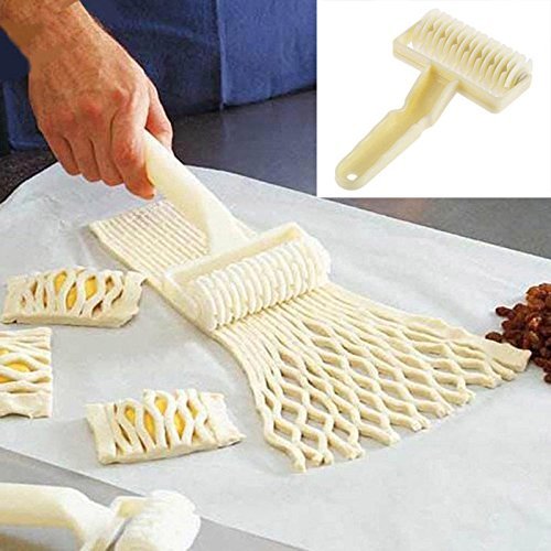 Generic Home Kitchen Pizza Bread Tool Rolling Pin Roller Cutter Lattice N2