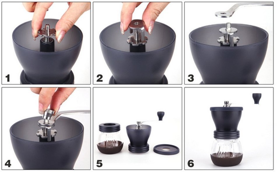 Premium Ceramic Burr Manual Coffee Grinder Coffee Mill for Espresso Bean N3