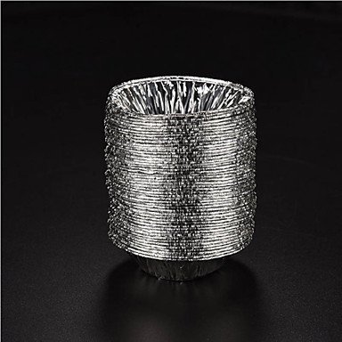 Sher Disposable Aluminum Foil Cups Baking Bake Muffin Cupcake Tin Mold Round,Set of 50 N2