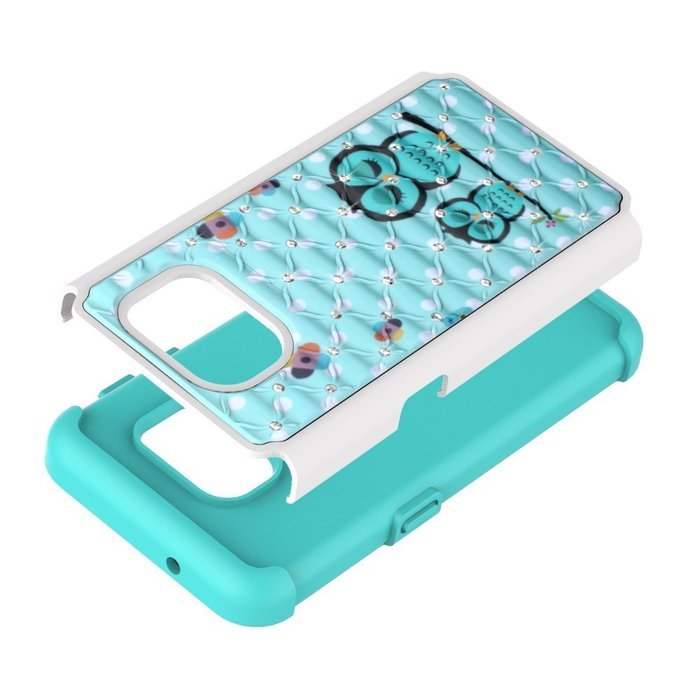 Galaxy S7 Case, HLCT Rugged Shock Proof Dual-Layer Case for Samsung Galaxy S7 (2016) (Owl Blue) N35