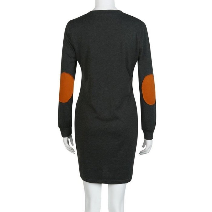 Mini Dress,Morecome Womens Long Sleeve Casual Loose Short Mini Dress (S, Dark Gray) N4