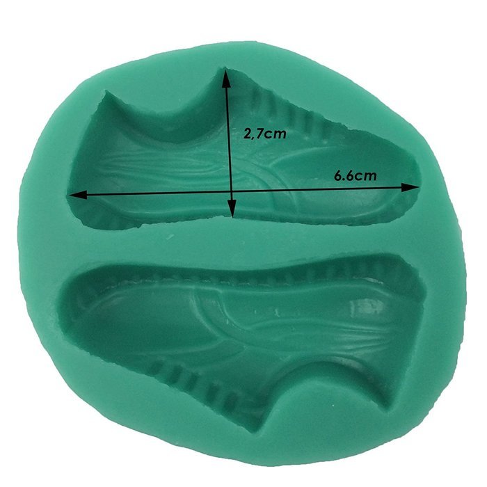 Funshowcase Soccer Shoes Candy Mold for Fondant, Chocolate, Cupcake, Cake Decoration, Polymer Clay Crafting Projects