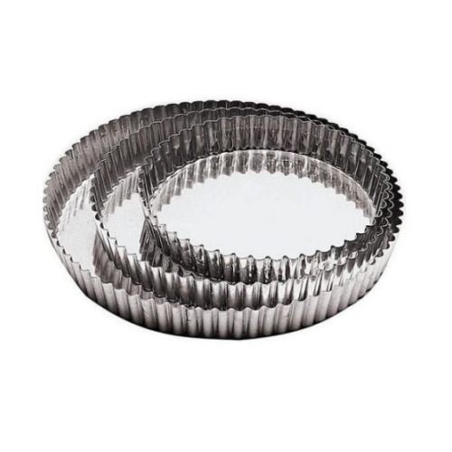 World Cuisine 109649 Tin Plate Fluted Tart Mold-Dia. 8 5/8 In -- 3 per case