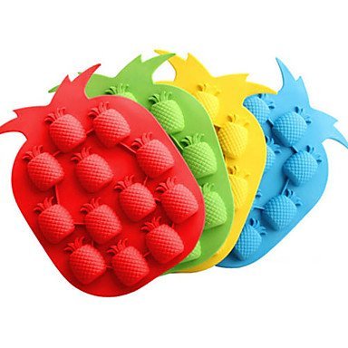 Sher Ice Maker Mould Bar Party Drink Ice Tray Pineapple Shape Ice Cube Freeze Mold (Random Color) N4