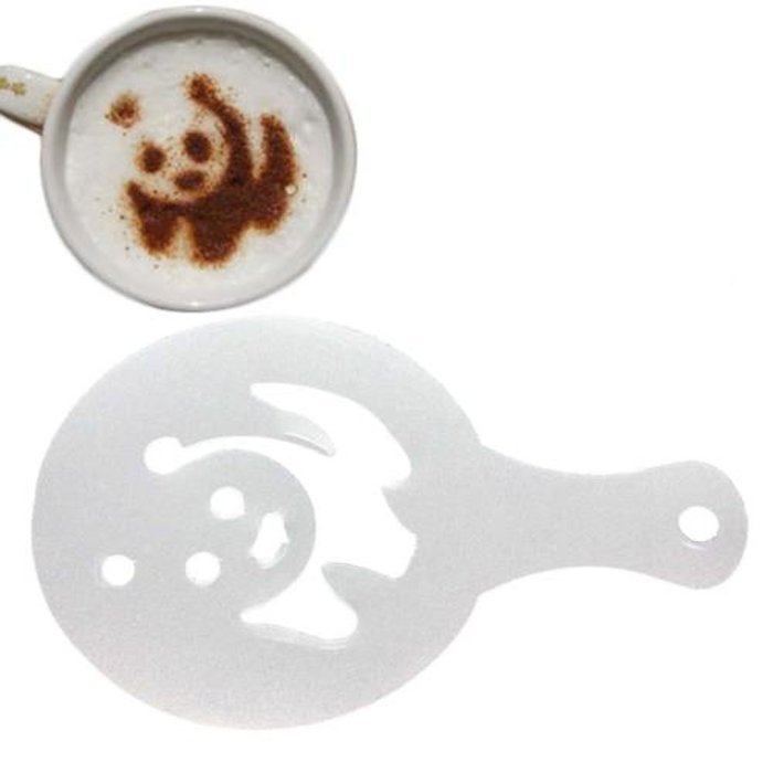 yueton Pack of 16 Cappuccino Coffee Barista Stencils Template Strew Pad Duster Spray N5
