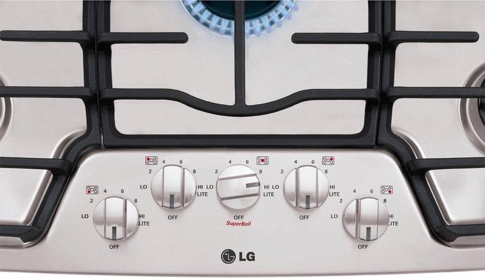 LG LCG3611ST 36" Stainless Steel Gas Sealed Burner Cooktop N4