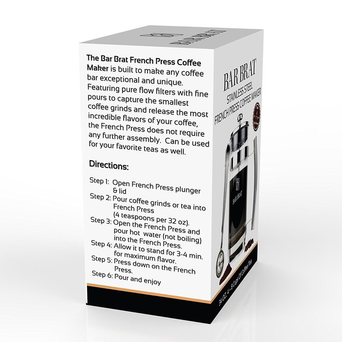 Premium 34 Oz. French Press Coffee Maker (Bonus Coffee Spoon Included) / Best Way To Drink & Make Coffee / Perfect... N7