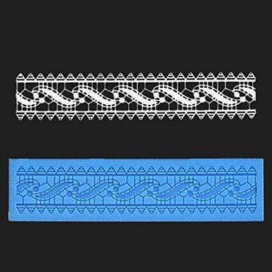 Y&XL&H Lace Fondant Cake Chocolate Resin Clay Candy Silicone Mold Mat, L17cmW4.5cmH0.4cm