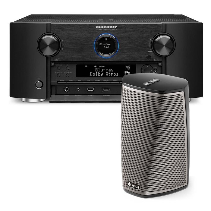 Marantz SR7011 9.2 Channel Full 4K Ultra HD AV Surround Receiver with Bluetooth and Wi-Fi with Denon HEOS 1 Wireless...