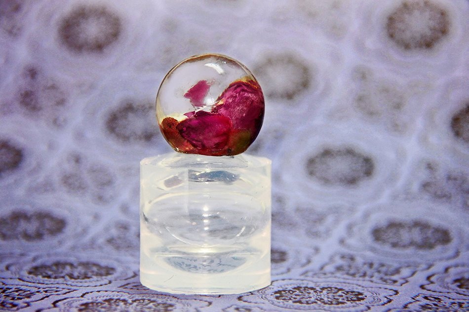 Clear silicone sphere mold for resin ball for jewellery DIY. HQ transparent vacumed silicone. (16 mm) N6