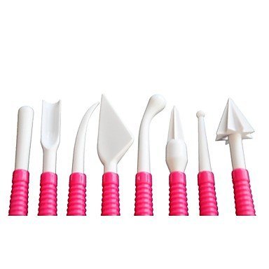 Sher 8pcs Modeling Tools for Cake Decorating, Classic Fondant Tools N2