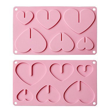 Y&XL&H Cookie Icecream Cake Sweet 3D Heart Chocolate Candy Silicone Mould Mold Tray Sugarcraft Baking Muffin Pan