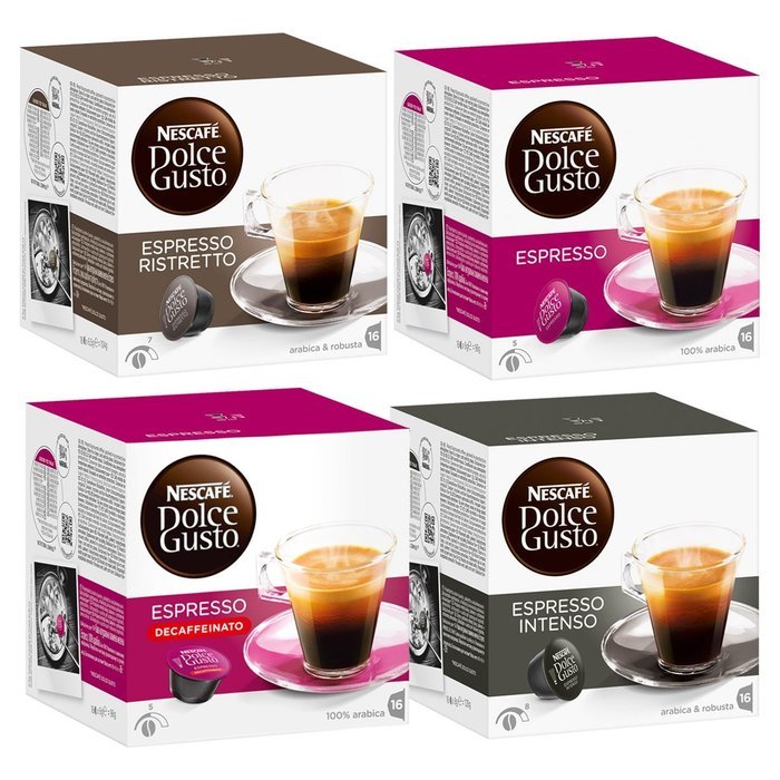 Nescaf&eacute; Dolce Gusto Espresso Quartett Classic, 4 Varieties Espresso 64 Capsules