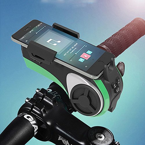 5 in 1 Water Resistant Bluetooth Speaker -Flashlight -Power Bank -Phone Mount -Ringbell Make Your Cycling Easier N8