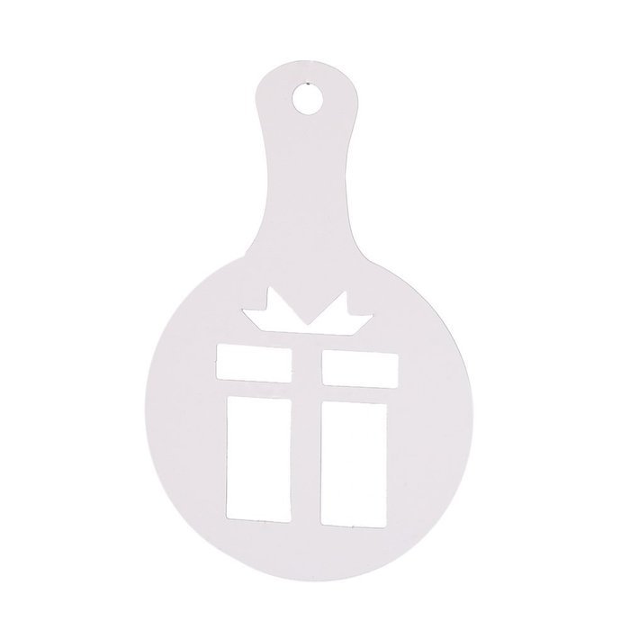 Christmas Designs PP Plastic Coffee Flowers Die Fancy Coffee Printing Template Model Milk Foam Spray Tool 8PCS... N6