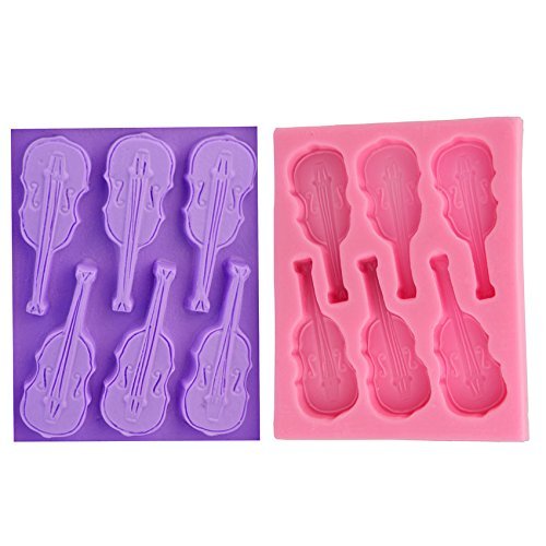 Let'S Diy 3D Violin Styling Silicone Mold Fondant Chocolate Soap Sugar Craft Mould Cake Decoration Bakeware N4