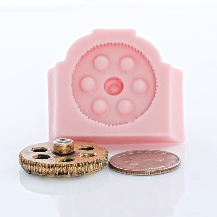 Small Steampunk Gear Mold Easy To Use Flexible Silicone Food Safe Fondant, Chocolate, Candy, Resin, Polymer Clay... N6