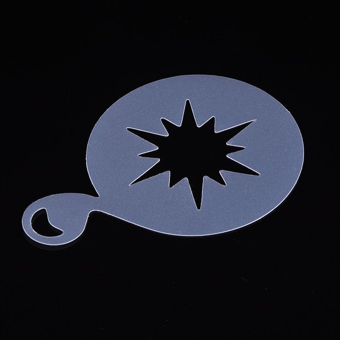 Christmas Designs PP Plastic Coffee Flowers Die Fancy Coffee Printing Template Model Milk Foam Spray Tool 8PCS... N11