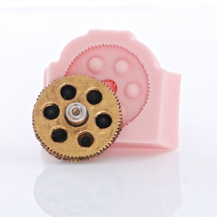 Small Steampunk Gear Mold Easy To Use Flexible Silicone Food Safe Fondant, Chocolate, Candy, Resin, Polymer Clay... N7