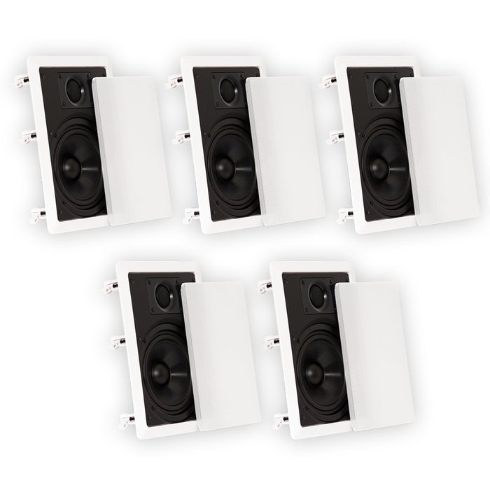 Theater Solutions CS6W In Wall 6.5" Speakers Surround Sound Home Theater 5 Speaker Set CS6W-5S