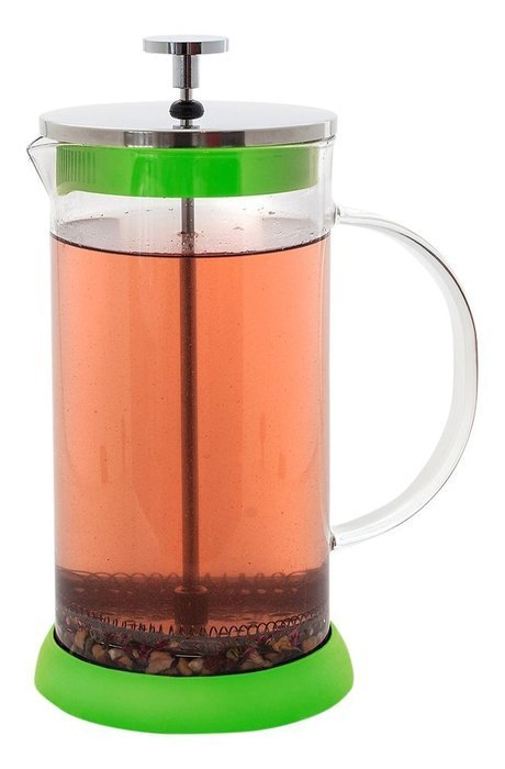 Teabloom French Tea Press 34 oz., All Glass Body Tea and Coffee Press, Stainless Steel Filter Press, Removable... N11