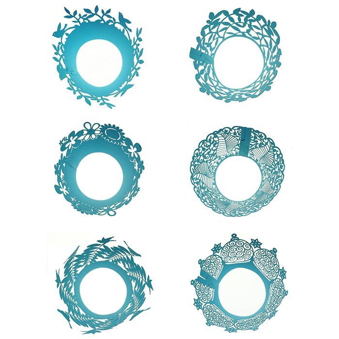 Bilipala Blue Cupcake Wrappers, Lace Cupcake Wrappers, Cupcake Liners, Pack of 60