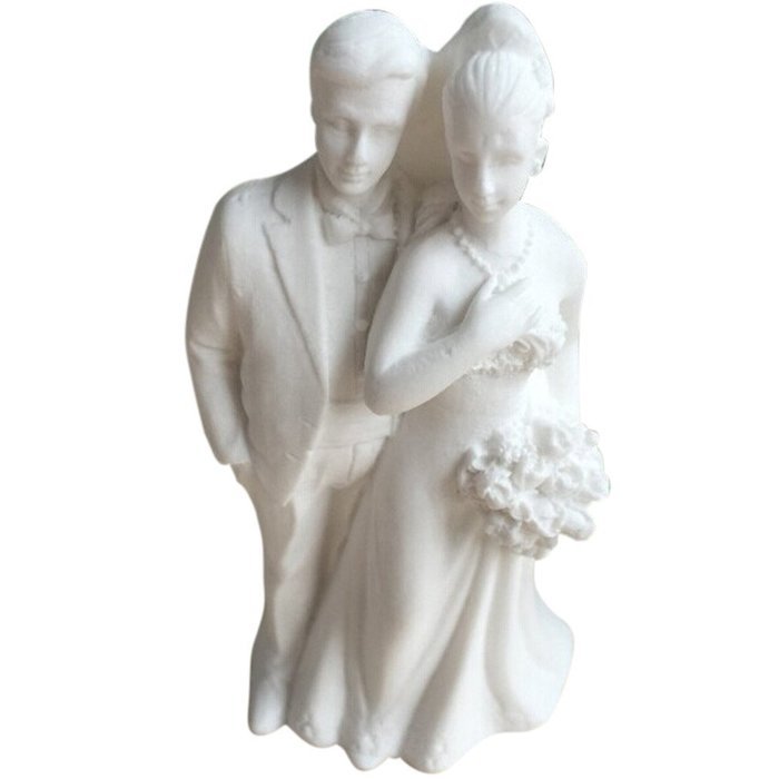 LYNCH Bride Bridegroom Shaped Wedding Cake Top 3D Silicone Fondant Cake Mold,Pink N2