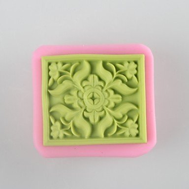 Y&XL&H Square Flower Shaped Soap Molds Mooncake Mould Fondant Cake Chocolate Silicone Mold, Decoration Tools Bakeware N4