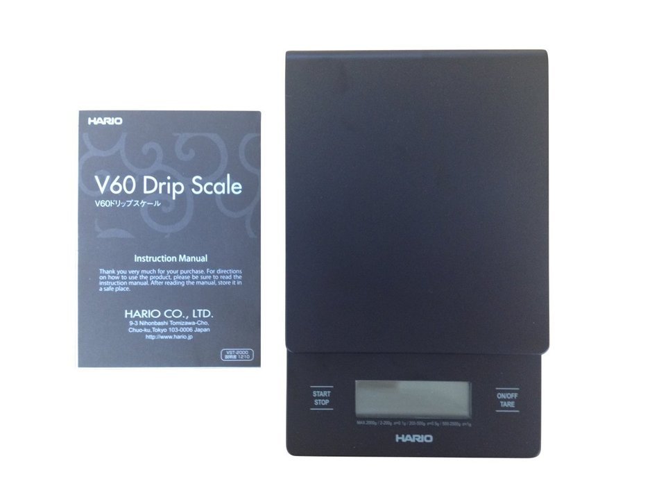 Hario V60 Drip Scale and 1.2 Liter Kettle Bundle N4