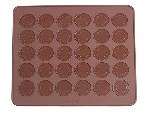 Generic Silicone Macaroon Baking Sheet Mat Muffin DIY Chocolate Cookie Mould Mode 30 Capacity Round N3