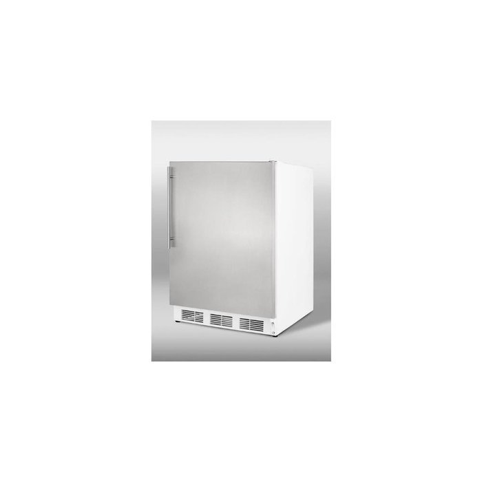 AccuCold CT66JSSHV 24" Freestanding Compact Refrigerator with 5.1 cu. ft. Capacity Dual Evaporator Cooling Zero...