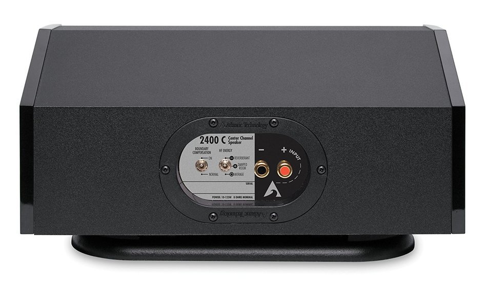 Atlantic Technology 2400C-BLK Center Channel Speaker (Single, Satin Black) N4