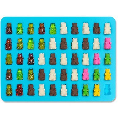 Sher 50 Cavity Silicone Bear Shape Baking Ice Cube Tray Candy Chocolate Molds Making Gummy N3