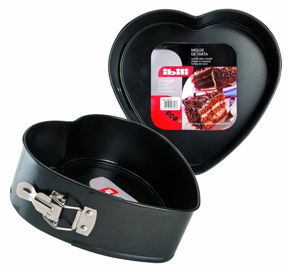 heart springform coeur shaped cake pan tin mould WITH SPRING CLASP non stick coated 22 cm