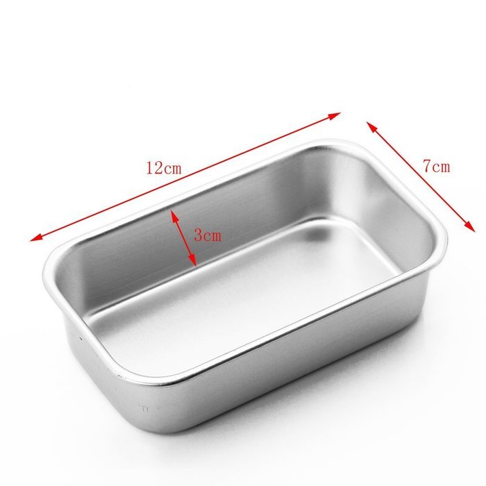 DUFUSTORE 1pcs Small Rectangle Aluminum Box Loaf Tin for Home Bread Cake Baking Bakeware