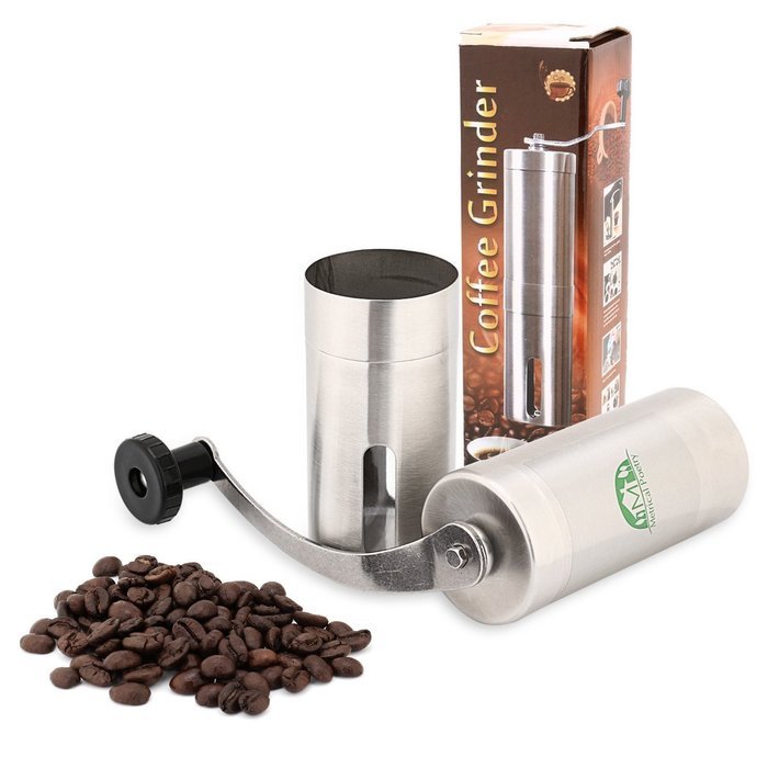Metrical Poetry Manual Coffee Grinder Mill with Ceramic Conical Adjustable Burr, Premium Hand Coffee Mill - Portable...
