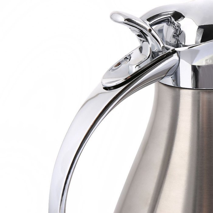 Premium 2L Vacuum Insulated Carafe/Coffee Carafe by Ksendalo, With Press Button Top, Double Wall/18/8 Austenitic... N3
