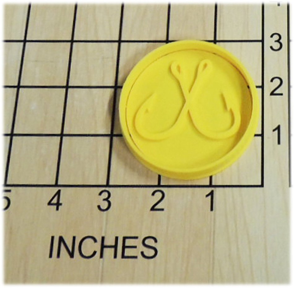 Fishing Hooks Fondant Cookie Cutter and Stamp #1368 N2