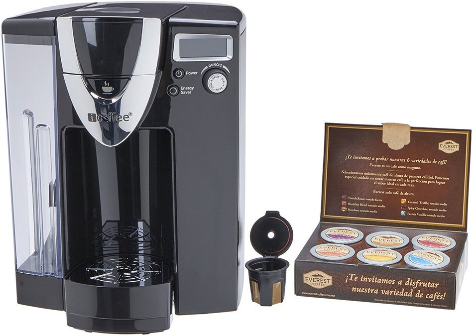 iCoffee RSS500-MOZ 72 oz Mozart Single Serve Coffee Brewer with Spin Brew Technology, Large, Black