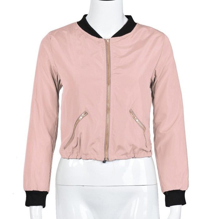 Wensltd Women Fashion Zipper Autumn Winter Street Bomer Jacket Coat Outwear N5