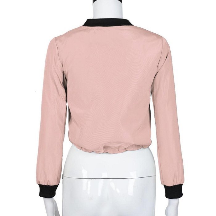 Wensltd Women Fashion Zipper Autumn Winter Street Bomer Jacket Coat Outwear N6