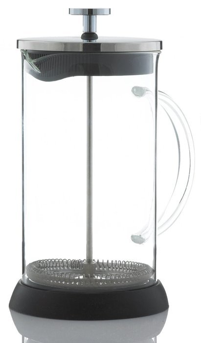GROSCHE LISBON French press coffee and tea press, 350 ml 11.8 oz fl. oz capacity, Glass body with SS filter press... N7