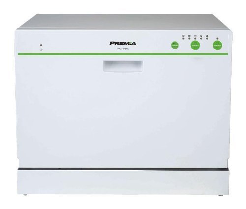 Premia PDW-66EW 6 Place Setting Countertop Compact Dishwasher N2