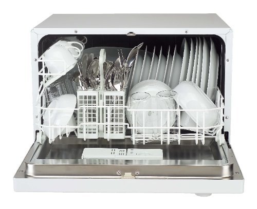 Premia PDW-66EW 6 Place Setting Countertop Compact Dishwasher N3