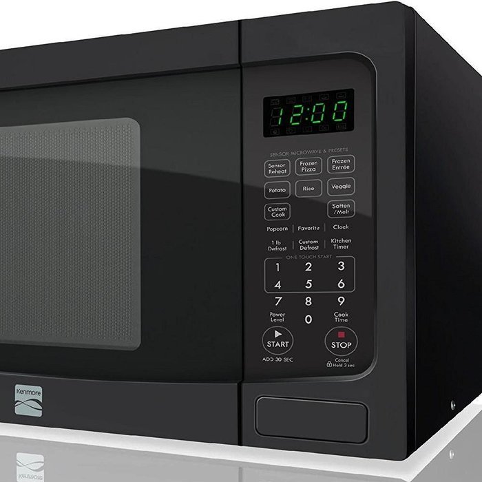 Kenmore 1.2 cu. ft. Countertop Microwave w/ EZ Clean Interior Black 72129 N2