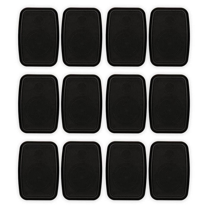 Theater Solutions TS4ODB Indoor or Outdoor Speakers Weatherproof Mountable Black 6 Pair Pack