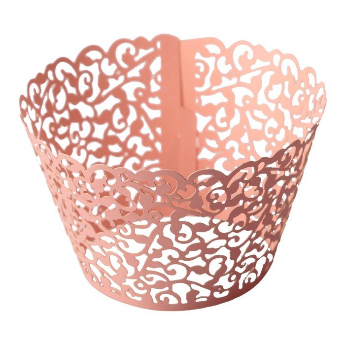 Kakaxi(TM) Filigree Vine Cupcake Wrappers Wraps Wedding and Birthday Decor (4 colors and pack of 120) N5